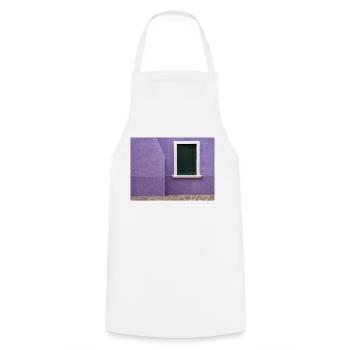 Burano coloré - Tablier de cuisine - blanc - Devant - AI Model Male 185 dark (185cm)