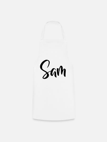 Name - Säm - Kochschürze - Weiß