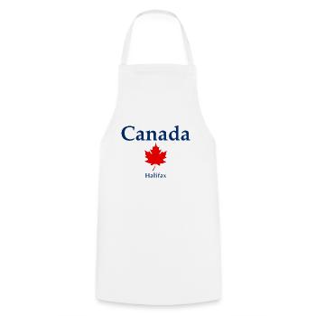 Halifax - Nova Scotia - Canada - Kanada - Cooking Apron - white - Front - AI Model Male 185 dark (185cm)