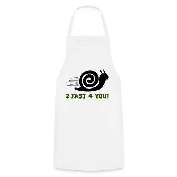 Escargot 2 Rapide - Tablier de cuisine - blanc - Devant - AI Model Male 185 dark (185cm)