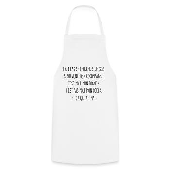 faut pas se leurrer - Tablier de cuisine - blanc - Devant - AI Model Male 185 dark (185cm)