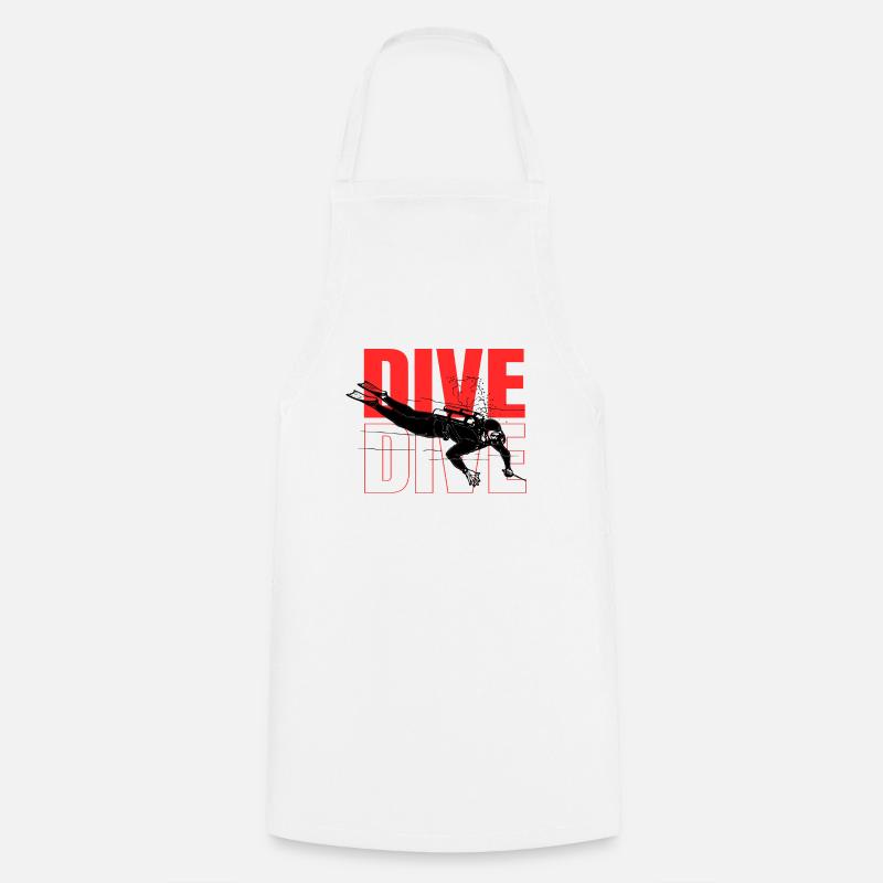 Scuba Diver - Cooking Apron - white