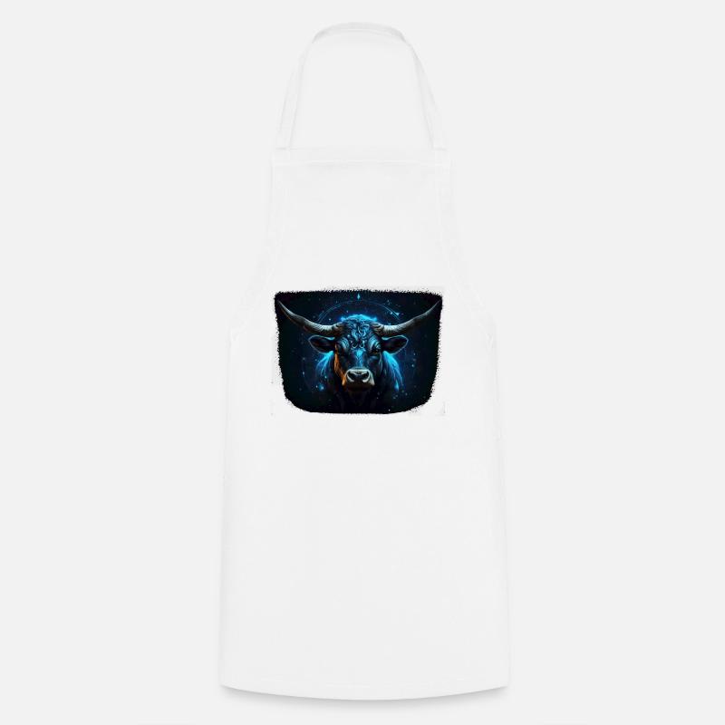 Signe du zodiaque Taureau - Tablier de cuisine - blanc