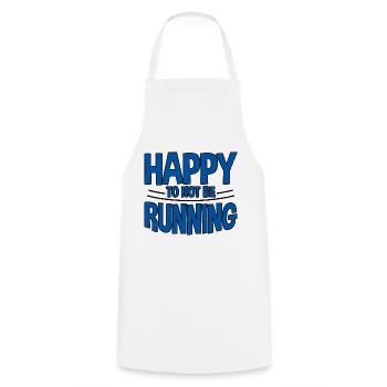 Heureux de ne pas courir 2 - Tablier de cuisine - blanc - Devant - AI Model Male 185 dark (185cm)