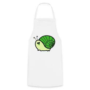 Bande dessinée d’escargot - Tablier de cuisine - blanc - Devant - AI Model Male 185 dark (185cm)