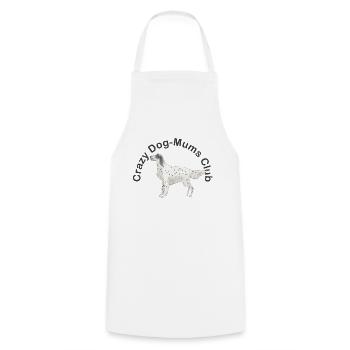fou DogMums Club setter anglais - Tablier de cuisine - blanc - Devant - AI Model Male 185 dark (185cm)