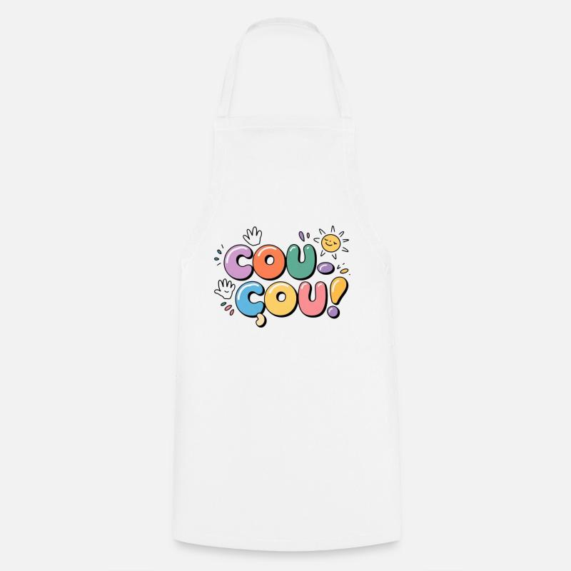 Coucou - Message en Douceur - Tablier de cuisine - blanc