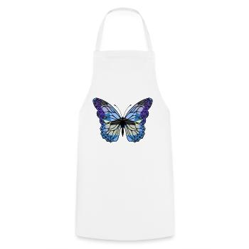 Schmetterling - Kochschürze - Weiß - Vorne - AI Model Male 185 dark (185cm)
