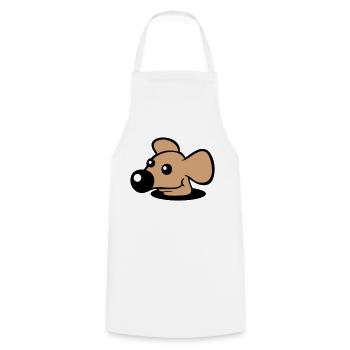 Souris Grand Nez Trou Inférieur Trou De Souris Peeps Mignon - Tablier de cuisine - blanc - Devant - AI Model Male 185 dark (185cm)