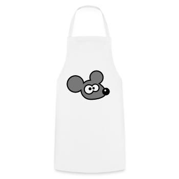 Maus Mäuschen Süße Kleine Ratte Nager Lustig Comic - Kochschürze - Weiß - Vorne - AI Model Male 185 dark (185cm)