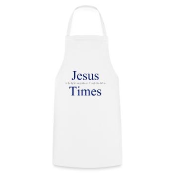 Jésus, la lumière qui nous guide dans les ténèbres - Tablier de cuisine - blanc - Devant - AI Model Male 185 dark (185cm)