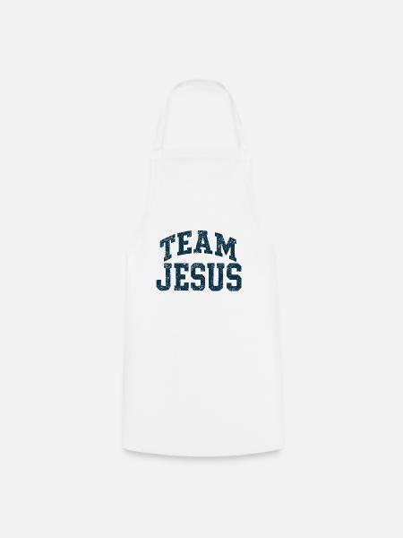 Team Jesus - Blau - Kochschürze - Weiß