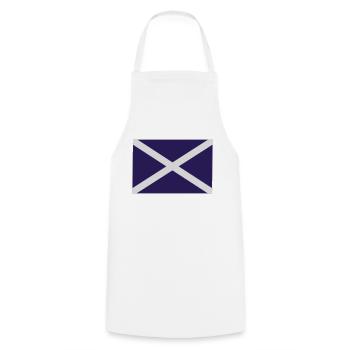 Scotland Flag - Scottish Saltire - Cooking Apron - white - Front - AI Model Male 185 dark (185cm)