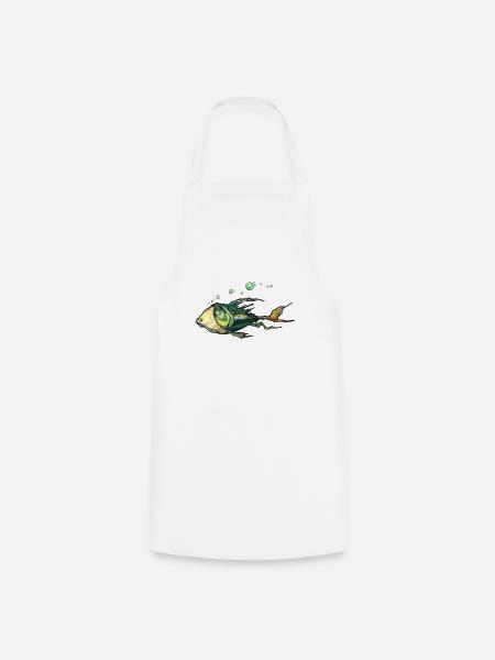 Fisch - Kochschürze - Weiß