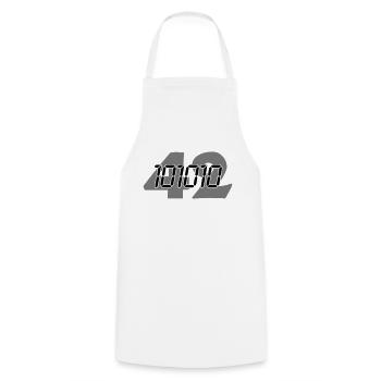 101010 (2c) - Tablier de cuisine - blanc - Devant - AI Model Male 185 dark (185cm)