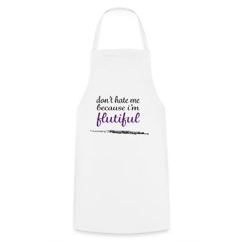 don't hate me because i'm flutiful - Tablier de cuisine - blanc - Devant - AI Model Male 185 dark (185cm)