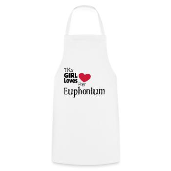 This Girl Loves Her Euphonium - Kochschürze - Weiß - Vorne - AI Model Male 185 dark (185cm)