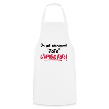 HUMOUR affreux jojo!!! t-shirt,logo,motif,visuel - Tablier de cuisine - blanc - Devant - AI Model Male 185 dark (185cm)