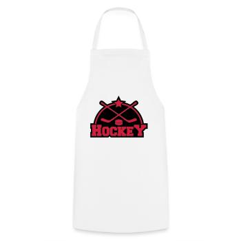 hockey_design_f2 - Kochschürze - Weiß - Vorne - AI Model Male 185 dark (185cm)