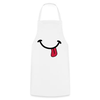 SMILEY - Cooking Apron - white - Front - AI Model Male 185 dark (185cm)