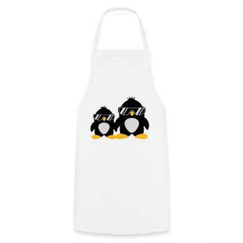 Cool Penguin Dad And Boy - Kochschürze - Weiß - Vorne - AI Model Male 185 dark (185cm)