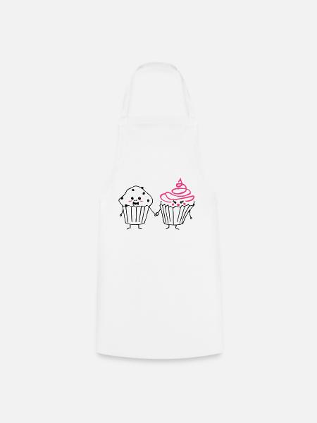 gâteau aime muffin 01 - Tablier de cuisine - blanc