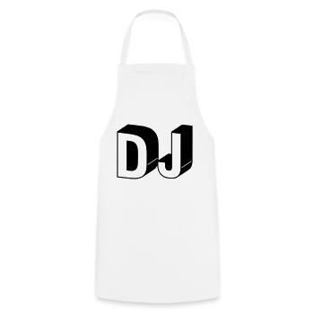 DJ - Kochschürze - Weiß - Vorne - AI Model Male 185 dark (185cm)