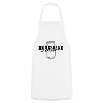 Moonshine + ain't no sunshine - Kochschürze - Weiß - Vorne - AI Model Male 185 dark (185cm)