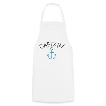 Capitaine ancre Comic Logo - Tablier de cuisine - blanc - Devant - AI Model Male 185 dark (185cm)