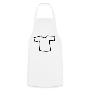oberteil kleidung heiss t shirt kleidung anziehen - Kochschürze - Weiß - Vorne - AI Model Male 185 dark (185cm)
