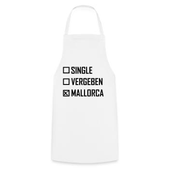 Singel Vergeben Mallorca Spruch - Kochschürze - Weiß - Vorne - AI Model Male 185 dark (185cm)