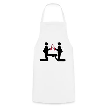 liebe paar fick 1 - Tablier de cuisine - blanc - Devant - AI Model Male 185 dark (185cm)