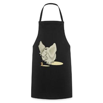 Risegier Elephant a peur de la petite souris - Tablier de cuisine - noir - Devant - AI Model Male 185 dark (185cm)