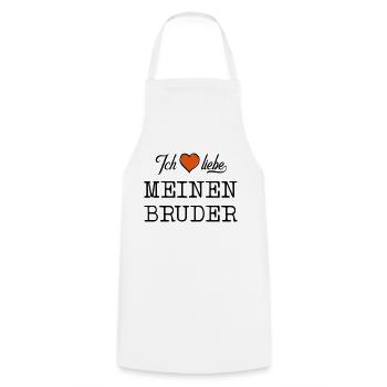 ich liebe meinen Bruder Herz - Kochschürze - Weiß - Vorne - AI Model Male 185 dark (185cm)