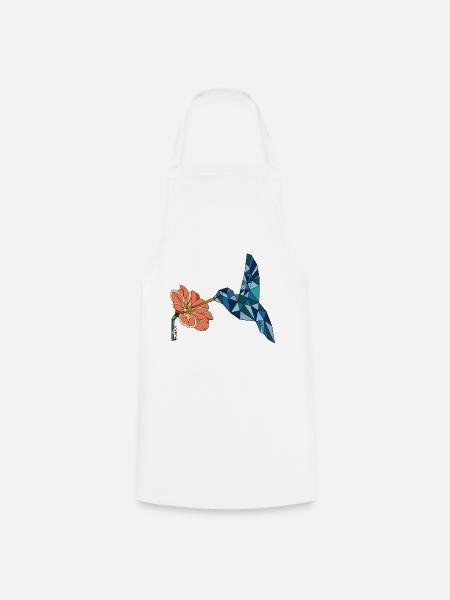 BIRD WITH FLOWER - Kochschürze - Weiß