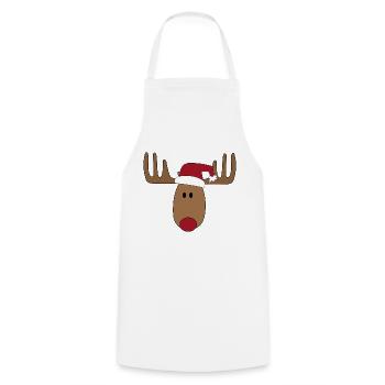 Noël drôle pour les enfants en cadeau - Tablier de cuisine - blanc - Devant - AI Model Male 185 dark (185cm)
