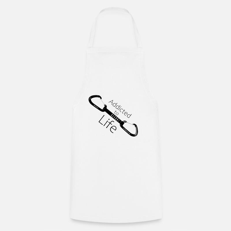 addicted to life climbing set - Cooking Apron - white