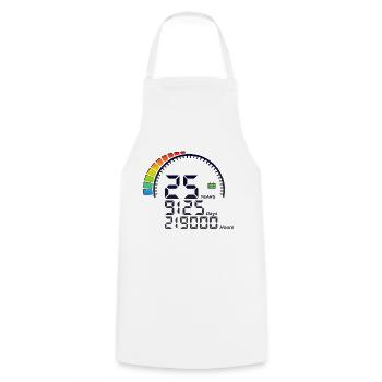 25 years years years anniversary counter days speed - Cooking Apron - white - Front - AI Model Male 185 dark (185cm)
