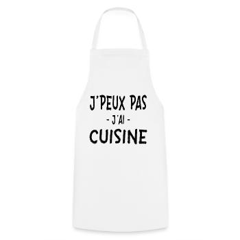 Je Peux Pas J'ai Cuisine - Tablier de cuisine - blanc - Devant - AI Model Male 185 dark (185cm)
