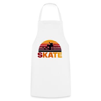 skate - Tablier de cuisine - blanc - Devant - AI Model Male 185 dark (185cm)