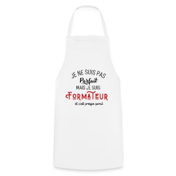 Pas parfait mais formateur - Tablier de cuisine - blanc - Devant - AI Model Male 185 dark (185cm)