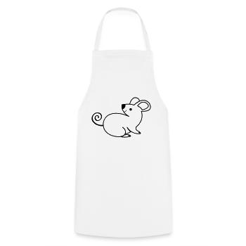 Mouse - Cooking Apron - white - Front - AI Model Male 185 dark (185cm)