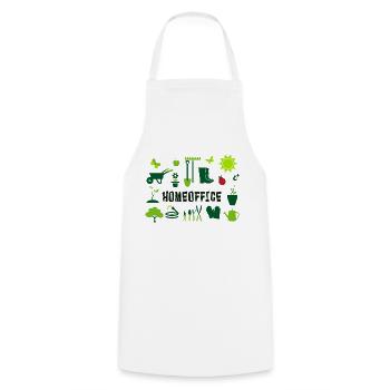 bureau à domicile dans le jardin - Tablier de cuisine - blanc - Devant - AI Model Male 185 dark (185cm)