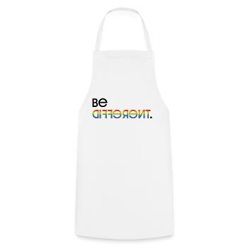 Be different LGBT lgbtqi queer - Kochschürze - Weiß - Vorne - AI Model Male 185 dark (185cm)
