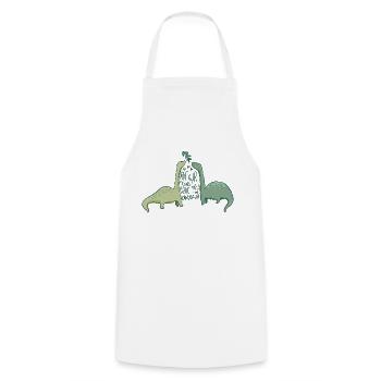 Dinosaurier Liebe mit lustigem Spruch - Kochschürze - Weiß - Vorne - AI Model Male 185 dark (185cm)