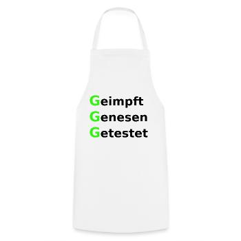 Geimpft Genesen Getestet Grün Schwarz - Kochschürze - Weiß - Vorne - AI Model Male 185 dark (185cm)