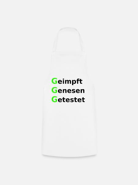Geimpft Genesen Getestet Grün Schwarz - Kochschürze - Weiß