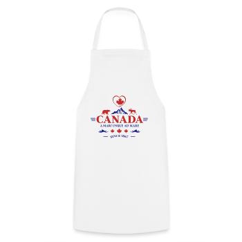 Canada Vancouver Montreal Toronto Maple Leaf Bears - Cooking Apron - white - Front - AI Model Male 185 dark (185cm)