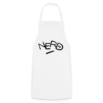 NERD - Kochschürze - Weiß - Vorne - AI Model Male 185 dark (185cm)