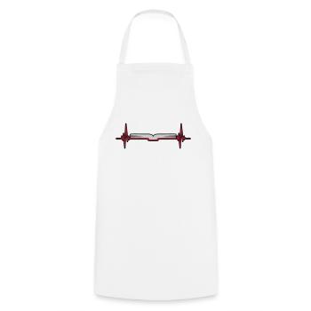 Pulse Rate Frequency Pages Book - Cooking Apron - white - Front - AI Model Male 185 dark (185cm)